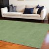 9' X 13' Green Hand Woven Area Rug