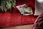 9' X 13' Red Hand Woven Area Rug