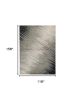 9' X 13'  Polyester Silver Grey Area Rug