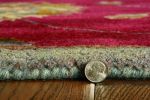 3' X 5' Red Hand Tufted Wool Traditional Floral Area Rug