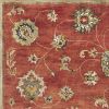 3' X 5' Sienna Orange Hand Tufted Wool Traditional Floral Area Rug
