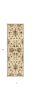 8' Champagne Wool Floral Handmade Runner Rug