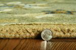 3' X 5' Grey Floral Vines Wool Area Rug