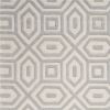 3' X 5' Grey Hand Tufted Geometric Area Rug