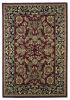 5' X 8' Red Or Black Floral Bordered Area Rug