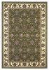 5' X 8' Green Ivory Machine Woven Floral Traditional Area Rug