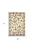 5' X 8' Ivory Floral Vine Bordered Area Rug