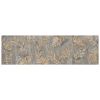 2' X 8' Grey Palm Leaves Wool Runner Rug
