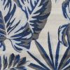 5' X 8' Grey Blue Machine Woven Tropical Indoor Area Rug