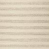 3' X 5' White Ivory Hand Woven Knobby Cornish Stripe Indoor Area Rug