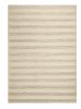 3' X 5' White Ivory Hand Woven Knobby Cornish Stripe Indoor Area Rug