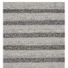 3' X 5' Grey White Hand Woven Knobby Stripes Indoor Area Rug