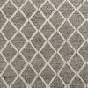 3' X 5' Dark Grey Hand Woven Diamond Pattern Indoor Area Rug