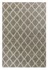 3' X 5' Dark Grey Hand Woven Diamond Pattern Indoor Area Rug