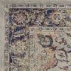 5' X 8' Ivory Machine Woven Traditional Floral Medallion Indoor Area Rug