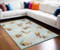 5' X 7' Blue Corals And Shells Indoor Area Rug