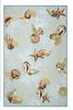 5' X 7' Blue Corals And Shells Indoor Area Rug