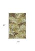4' X 6' Moss Green Hand Tufted Palm Trees Indoor Area Rug