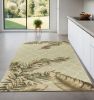 4' X 6' Sage Green Hand Tufted Tropical Quatrefoil Indoor Area Rug