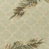 4' X 6' Sage Green Hand Tufted Tropical Quatrefoil Indoor Area Rug
