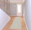 8' Ivory Wool Quatrefoil Hand Tufted Runner Rug
