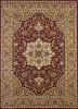 Red And Beige Octagon Medallion Area Rug