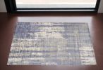 3' X 5' Blue and Gray Abstract Area Rug