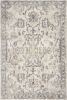 5' X 8' Ivory Machine Woven Distressed Floral Traditional Indoor Runner Rug