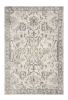 5' X 8' Ivory Machine Woven Distressed Floral Traditional Indoor Runner Rug