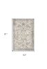 5' X 8' Ivory Machine Woven Distressed Floral Traditional Indoor Runner Rug