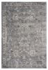 5' X 8' Grey Vintage Floral Bordered Indoor Area Rug