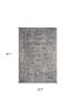 5' X 8' Grey Vintage Floral Bordered Indoor Area Rug
