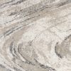 5' X 8' Natural Abstract Wave Brushstrokes Indoor Area Rug