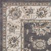8' X 10' Grey Ivory Floral Indoor Area Rug