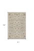 7' X 11' Beige Or Grey Floral Vines Uv Treated Indoor Area Rug