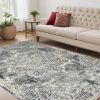 5' X 8' Ivory Vintage Medallion Indoor Area Rug