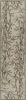 2' X 10' Ivory Bamboo Leaves Wool Indoor Runner Rug