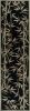 10' Black Hand Tufted Bordered Tropical Bamboo Indoor Runner Rug