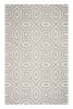 5' X 8' Grey Hand Tufted Geometric Indoor Area Rug