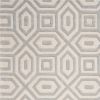 5' X 8' Grey Hand Tufted Geometric Indoor Area Rug