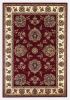 2' X 3' Red Ivory Machine Woven Floral Traditional Indoor Accent Rug