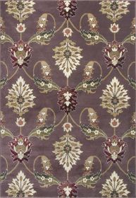2' X 3' Plum Machine Woven Floral Traditional Indoor Accent Rug