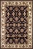 2' X 3' Black Ivory Machine Woven Floral Traditional Indoor Accent Rug