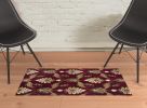 2' X 3' Polypropylene Red Accent Rug