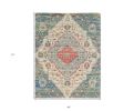 2' X 4' Blue and Beige Medallion Hand Woven Distressed Area Rug