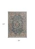 3' X 5' Slate Blue Floral Area Rug