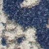 3' X 5' Blue and Ivory Area Rug