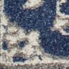 3' X 5' Blue and Ivory Area Rug
