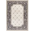 3' X 5' Gray and Ivory Trellis Area Rug