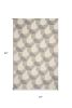 2' X 4' Ivory Or Grey Polygon Pattern Wool Area Rug